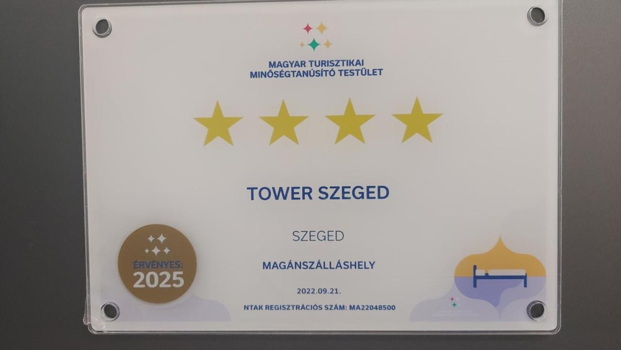 Tower Szeged Belvarosi Exkluziv Panoramas Apartman - Free Parking Eksteriør billede
